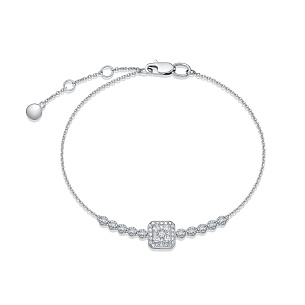 Браслет из белого золота с бриллиантом