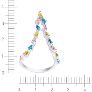 Кольцо из серебра с стеклом