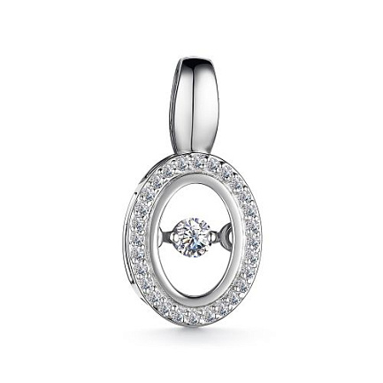 Подвеска из белого золота с бриллиантами