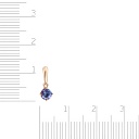 Подвеска из красного золота с танзанитом