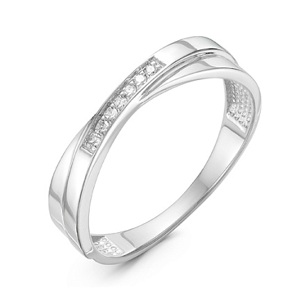 Кольцо из белого золота с бриллиантами