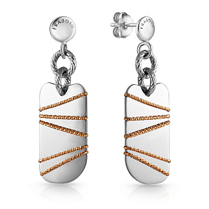 Серьги из серебра с золочением