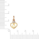 Подвеска из красного золота с фианитом