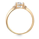 Кольцо из красного золота с фианитом