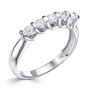 Кольцо из белого золота с бриллиантами