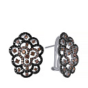 Серьги из белого золота с бриллиантами