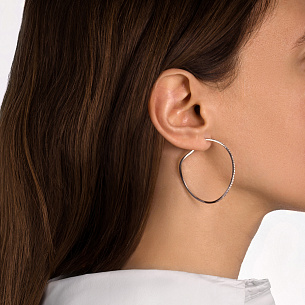 Серьги из белого золота с бриллиантами