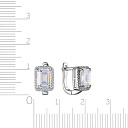Серьги из серебра с фианитом