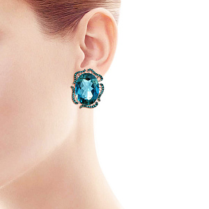 Серьги с английским замком из белого золота