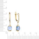 Серьги с английским замком из желтого золота с топазами