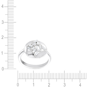 Кольцо из серебра с фианитом