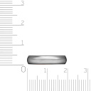 Кольцо обручальное гладкое из белого золота