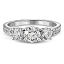 Кольцо из белого золота с бриллиантами