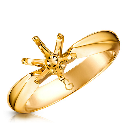 Кольцо-оправа из жёлтого золота