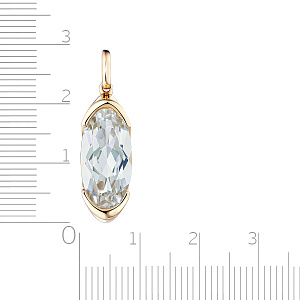 Подвеска из желтого золота с топазом