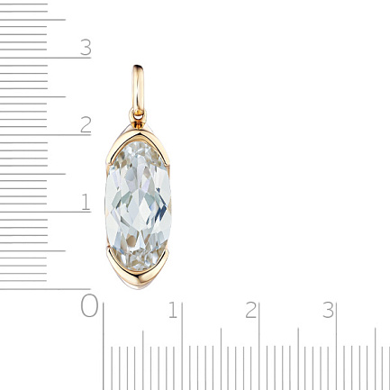 Подвеска из желтого золота с топазом