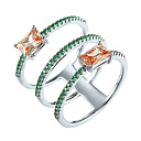 Кольцо из серебра с фианитом