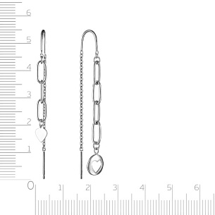 Серьги Продевки из серебра