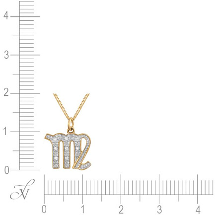 Зодиак из желтого золота с бриллиантами