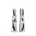 Серьги с английским замком из белого золота с бриллиантами