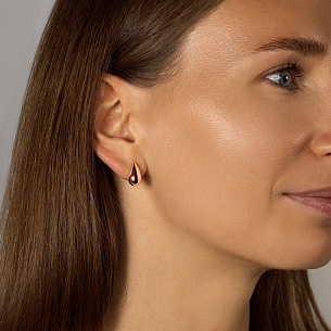 Серьги Пусеты из красного золота