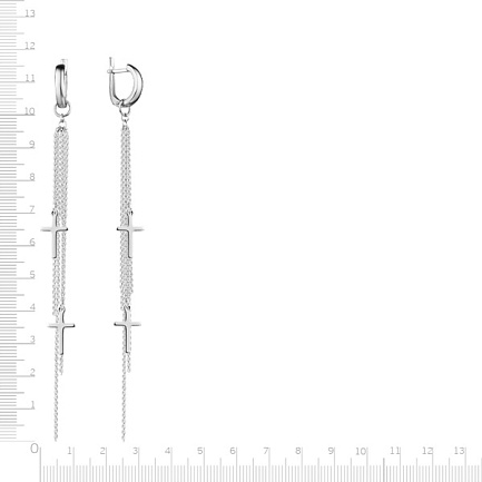 Серьги с английским замком из серебра