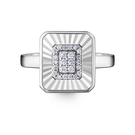 Кольцо из белого золота с бриллиантами