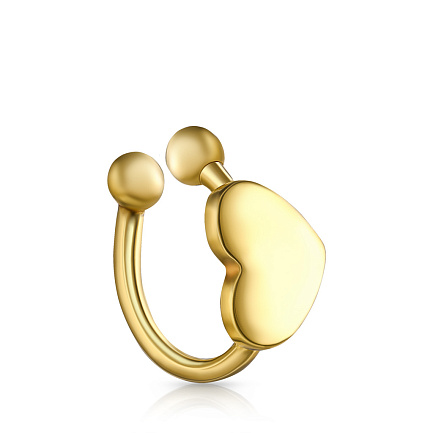 Моносерьга из серебра с позолотой