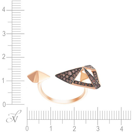 Кольцо из желтого золота с бриллиантами