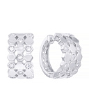 Серьги из серебра с фианитом