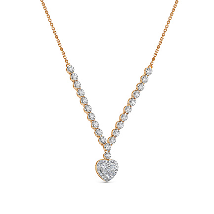 Колье из красного золота с бриллиантами