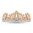 Кольцо из красного золота с фианитом