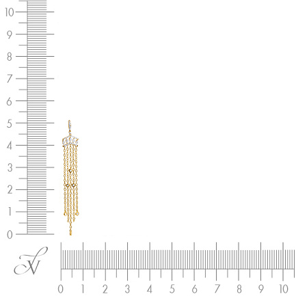 Подвеска из желтого золота с бриллиантами