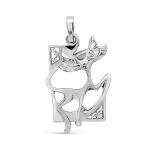 Подвеска из серебра с фианитами