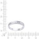 Кольцо обручальное из белого золота с бриллиантами