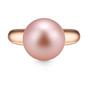 Кольцо из красного золота с жемчугом
