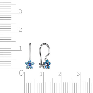 Серьги с французским замком из серебра