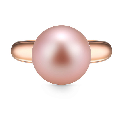 Кольцо из красного золота с жемчугом