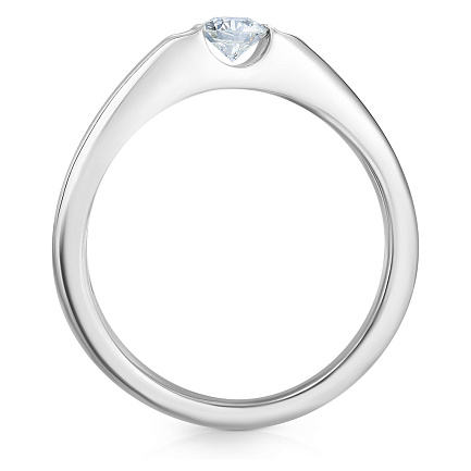 Кольцо из белого золота с бриллиантом