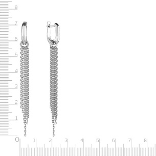 Серьги с английским замком из серебра