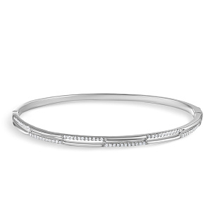 Браслет декоративный из серебра с цирконием