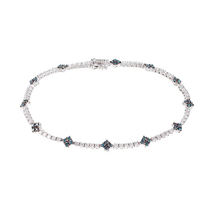 Браслет декоративный из белого золота с бриллиантами