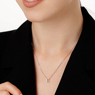 Колье из серебра с фианитами