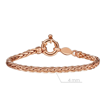 Браслет декоративный из красного золота