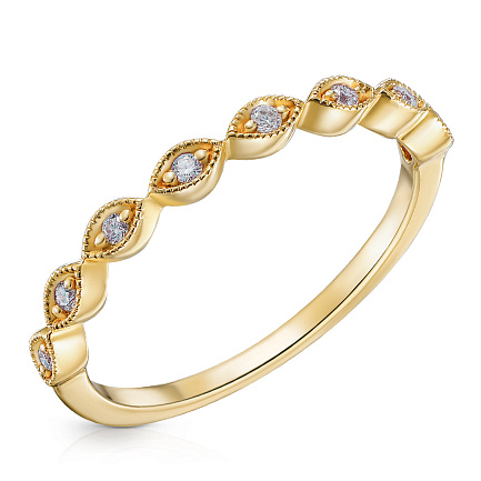 Кольцо из желтого золота с бриллиантами