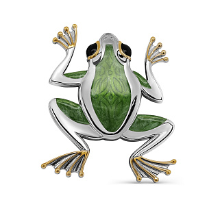 Брошь из серебра с позолотой