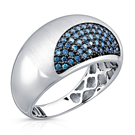 Кольцо из белого золота с бриллиантами