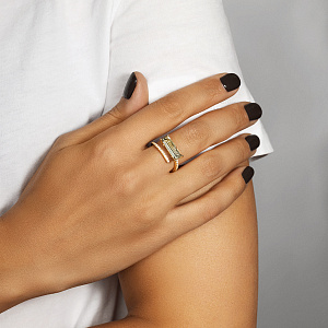 Кольцо из желтого золота с бриллиантами