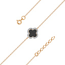 Браслет декоративный из серебра с фианитами