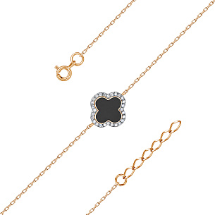 Браслет декоративный из серебра с эмалью